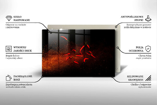 Induction hob protector Hot chili peppers