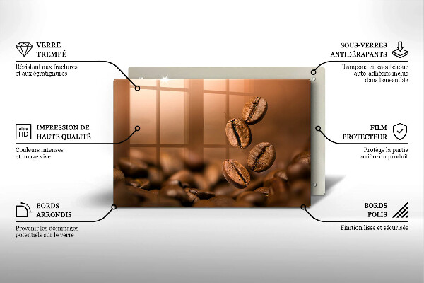 Induction hob protector Coffee beans