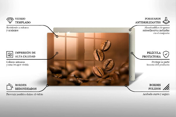 Induction hob protector Coffee beans