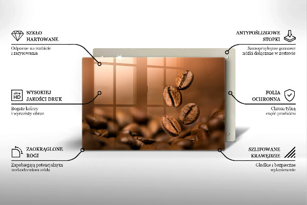 Induction hob protector Coffee beans