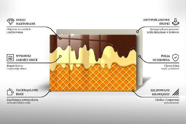 Induction hob protector Illustration of ice cream