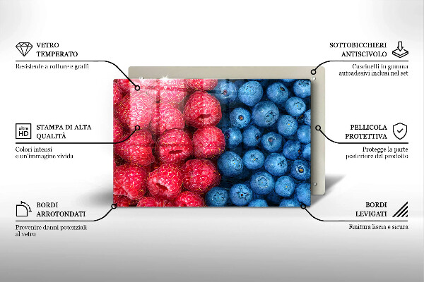Worktop saver Fruit of raspberry and blueberries