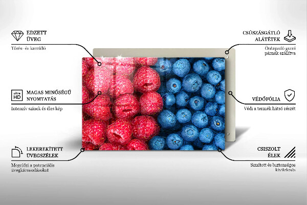 Worktop saver Fruit of raspberry and blueberries