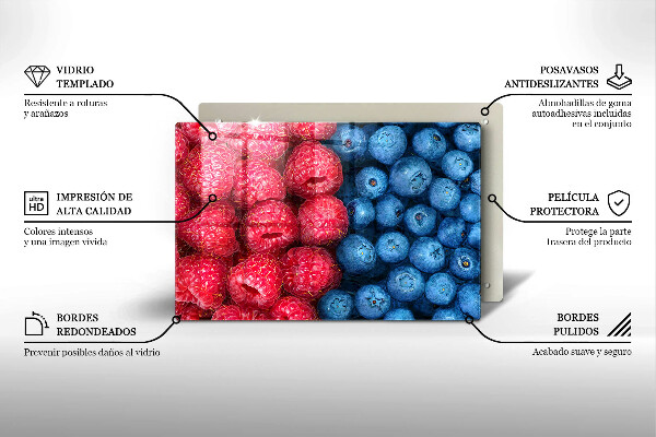 Worktop saver Fruit of raspberry and blueberries