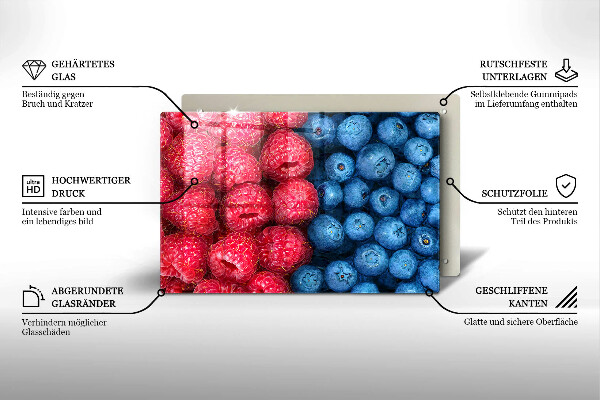 Worktop saver Fruit of raspberry and blueberries