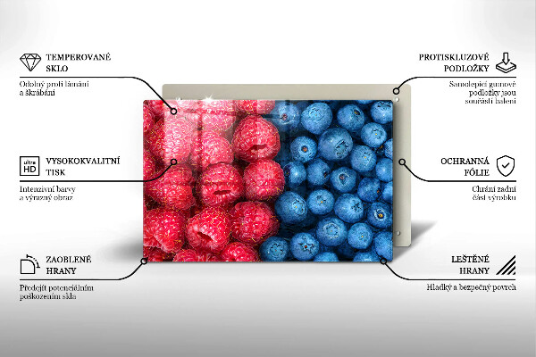Worktop saver Fruit of raspberry and blueberries