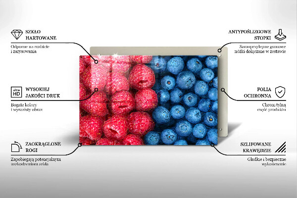 Worktop saver Fruit of raspberry and blueberries
