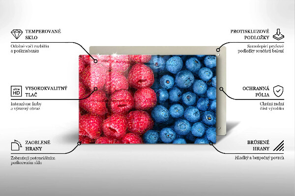 Worktop saver Fruit of raspberry and blueberries
