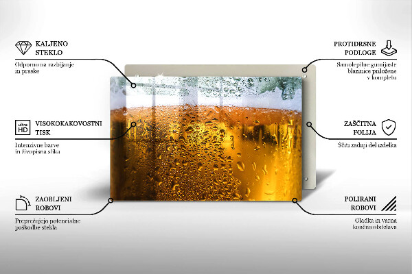 Worktop saver Wet glass of beer