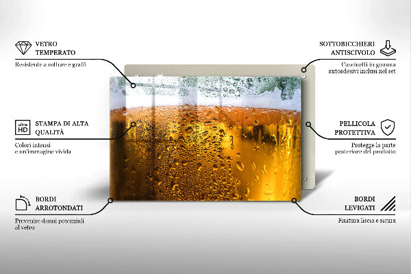 Worktop saver Wet glass of beer