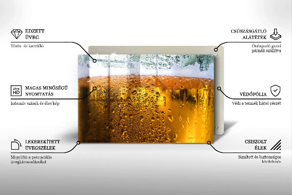 Worktop saver Wet glass of beer
