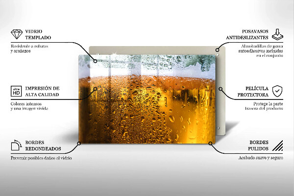 Worktop saver Wet glass of beer