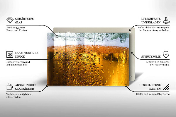 Worktop saver Wet glass of beer