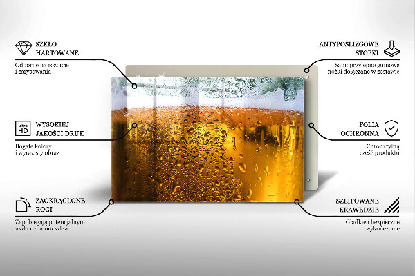 Worktop saver Wet glass of beer