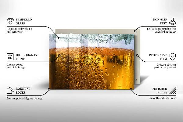 Worktop saver Wet glass of beer