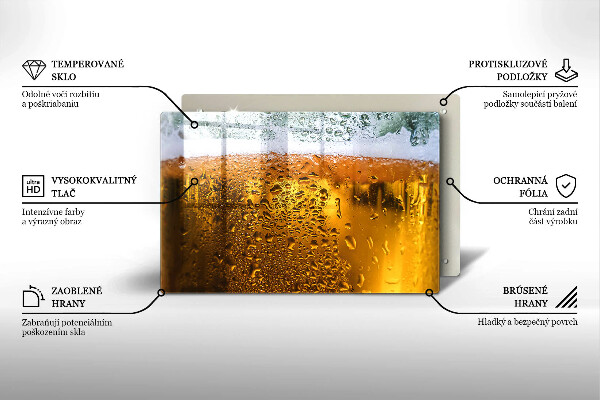 Worktop saver Wet glass of beer