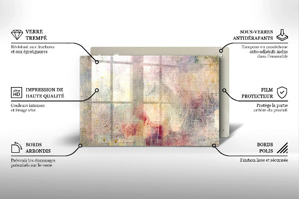 Induction hob protector Background of paint texture