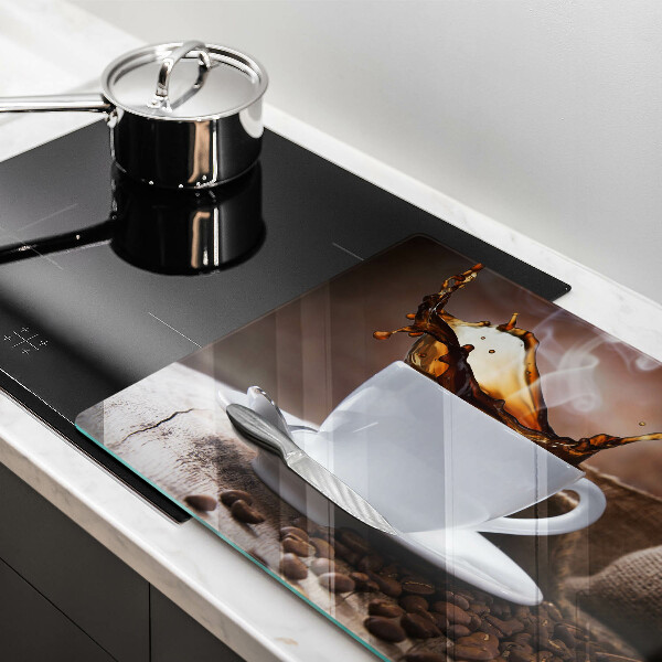 Induction hob cover Cup and coffee beans