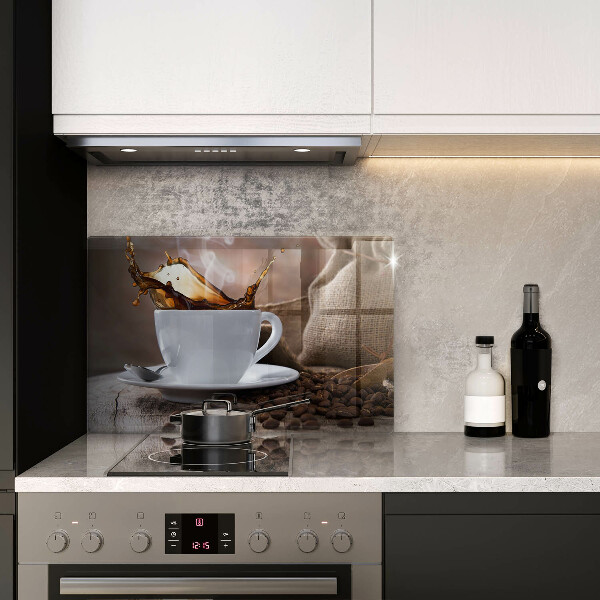 Induction hob cover Cup and coffee beans