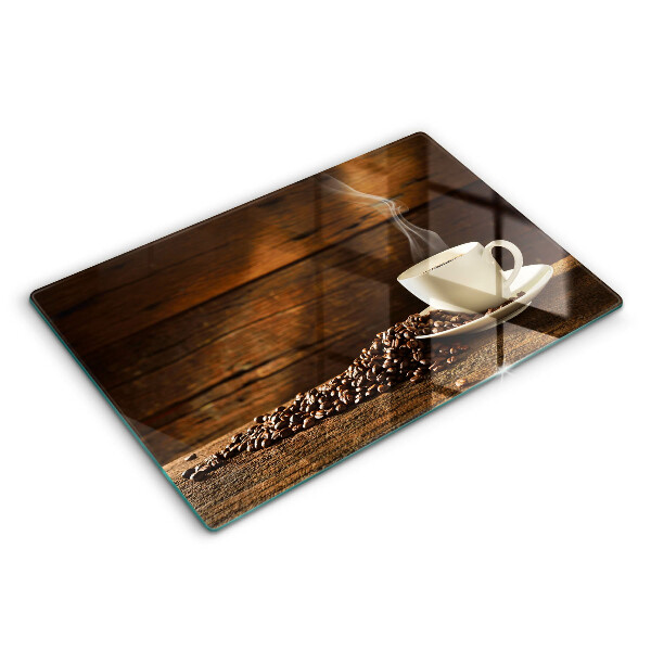 Induction hob cover Coffee cup wood