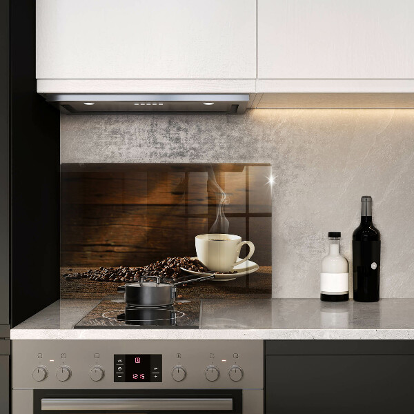 Induction hob cover Coffee cup wood