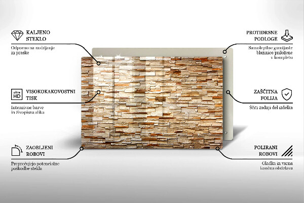 Induction hob cover Decorative texture stones