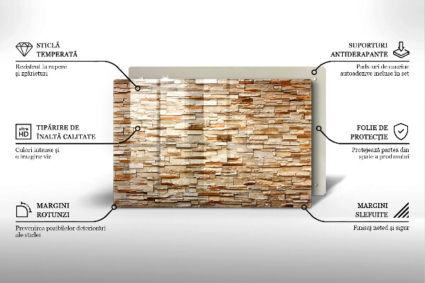 Induction hob cover Decorative texture stones