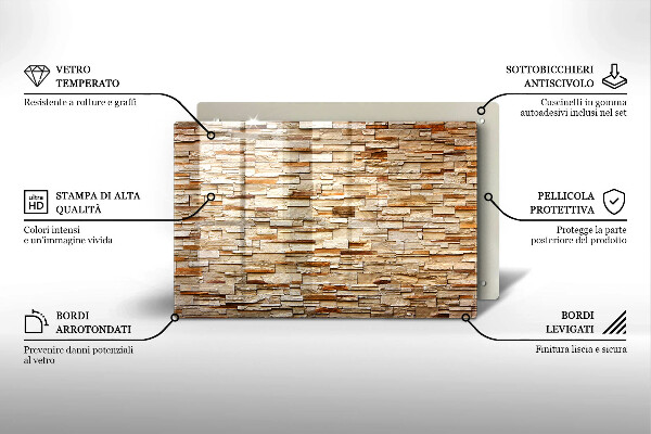 Induction hob cover Decorative texture stones