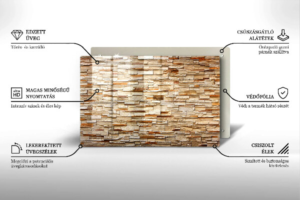 Induction hob cover Decorative texture stones