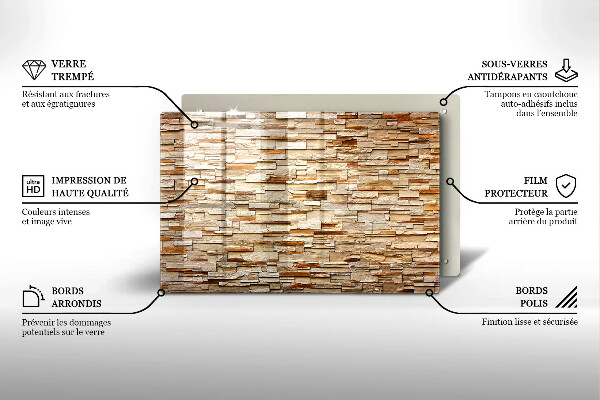 Induction hob cover Decorative texture stones