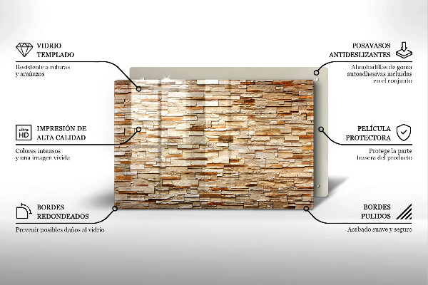 Induction hob cover Decorative texture stones