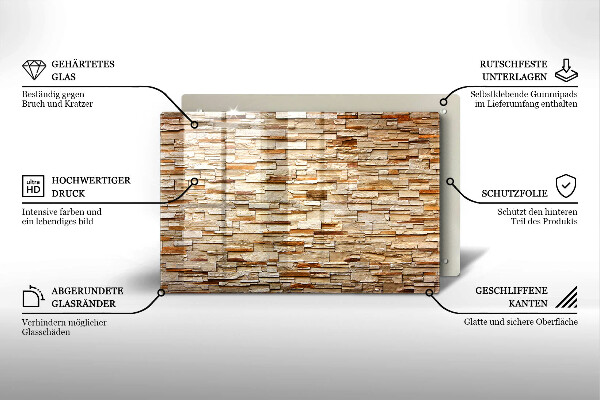 Induction hob cover Decorative texture stones