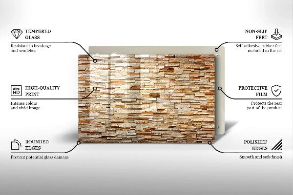 Induction hob cover Decorative texture stones