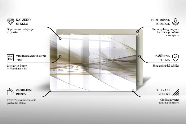 Induction hob cover Abstraction Design lines