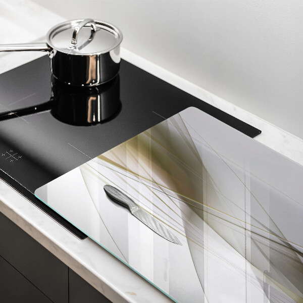 Induction hob cover Abstraction Design lines