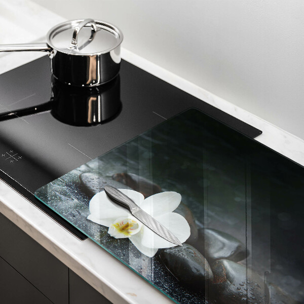 Worktop saver White flower stones Zen