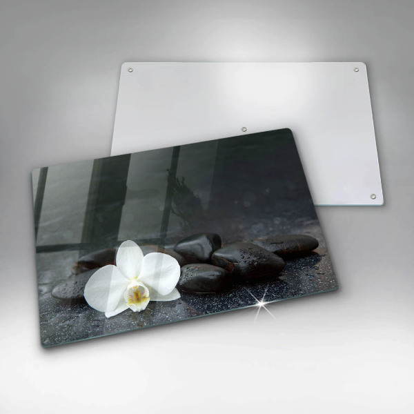 Worktop saver White flower stones Zen