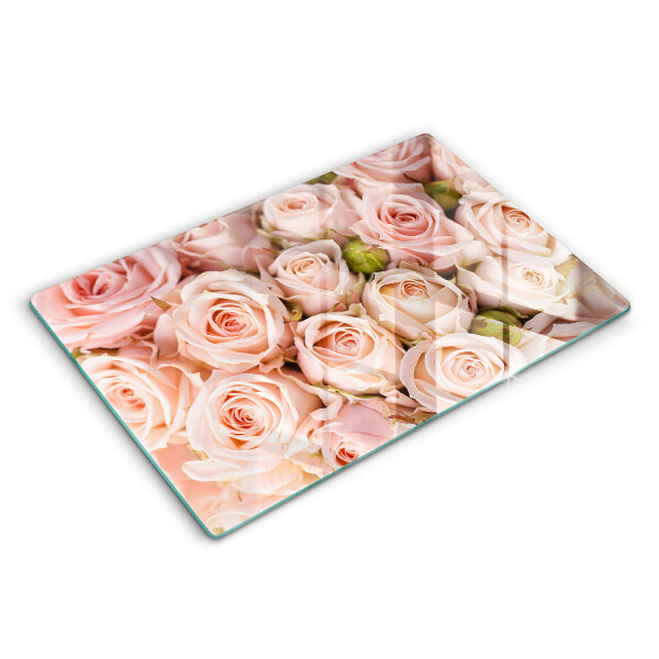 Induction hob cover A delicate bouquet of roses