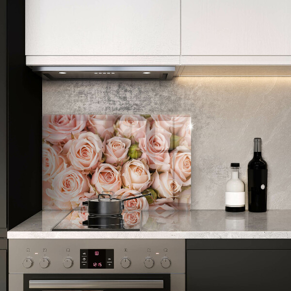 Induction hob cover A delicate bouquet of roses
