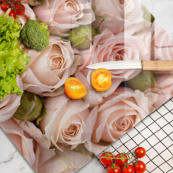 Induction hob cover A delicate bouquet of roses