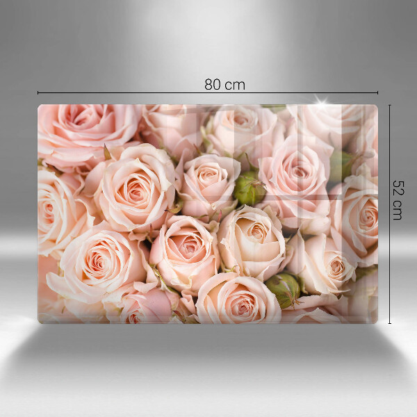 Induction hob cover A delicate bouquet of roses