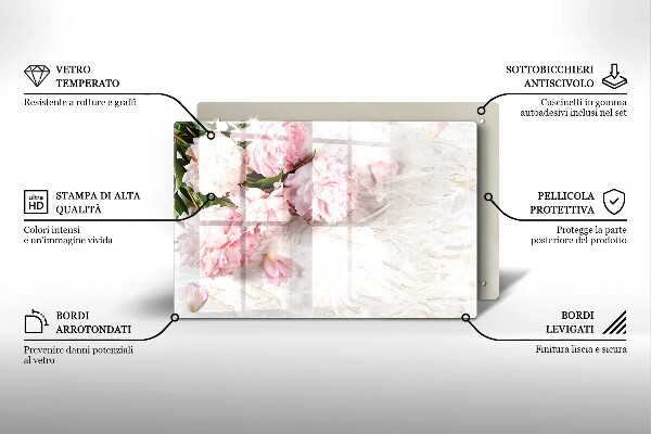 Worktop saver Delicate roses flowers