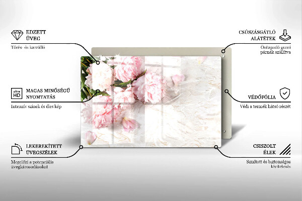 Worktop saver Delicate roses flowers