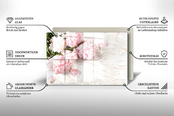 Worktop saver Delicate roses flowers