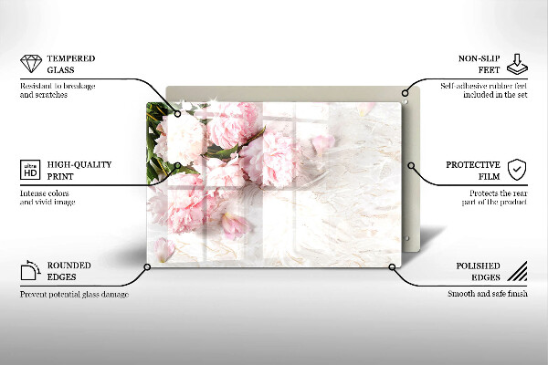 Worktop saver Delicate roses flowers