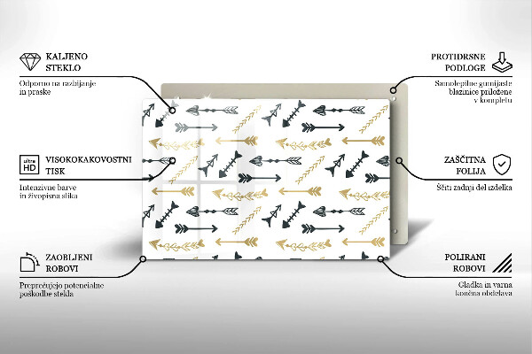 Induction hob protector Boho arrow pattern