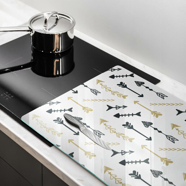 Induction hob protector Boho arrow pattern