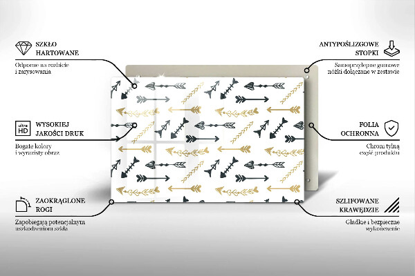 Induction hob protector Boho arrow pattern