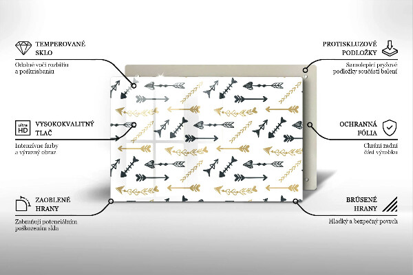 Induction hob protector Boho arrow pattern