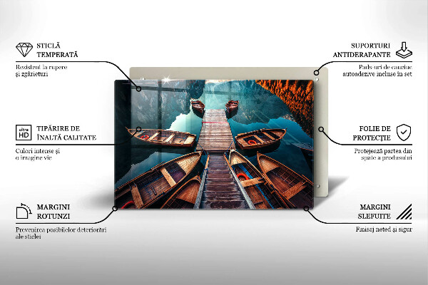 Induction hob protector Boats on the lake